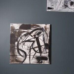 Black and White Abstract 14x14
